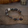 Charm Bracelets Natural Stone Bracelet For Women Leather Agat Amethysts Hematite Turquoises Bangle Braided Multilayer Jewelry B448