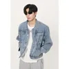 Herrjackor 2022 Fashion Biker Denim Jacket m￤n multi fickor jeans rockar punky smala fit streetwear outwear