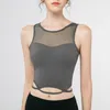 Yoga-outfit Mesh Sport Bra Gym Running Shockproof Push Up Brassiers Fitness Crop Tops Quick-Dry Workout Vest met pads Sportswear