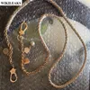 Strap gold plated metal chain shoulder straps flower ladies purse handles belt handbag hook clutch buckle accessories pearl love297o