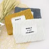 Autumn Winter Women Solid Color Letter Wide Turban Headwrap Hair Accessories Knitted Headband Makeup Elastic Hair Band
