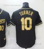 2023 New Baseball Jersey Justin 10 Turner White Green Blue Stitched Jerseys Uomo Personalizzato Donna Gioventù