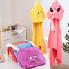 Handduk Children's Coral Fleece Soft Warm Absorbent and Windsekt Cape Cartoon Bathing Hooded Microfiber Bath Beach