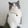 Dog Apparel Crystal Pendant Cat Necklace Adjustable Cute Luxury Pet Collar Drop Shape Rhinestone Puppy Kitten Collars Accessories