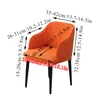 椅子カバーダイニングカバーソリッドカラーハイストレッチ椅子スリップカバーコーヒーバーを構成するソファ生地蝶湾曲