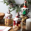 Bouteilles De Stockage De Noël Année Cadeau Pot Maison Père Noël Bonhomme De Neige Elfe Réservoir De Bonbons Boîte À Biscuits Au Chocolat Avec Couvercle Bouteille Scellée