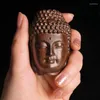 Decorative Figurines 2.36'' Wood Sakyamuni Statue 6cm Wooden Buddha Creative Tathagata Mahogany India Head Crafts