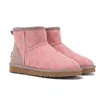 Diseñador Mini Australia Bota Invierno Cálido Botines de nieve Zapatos de piel para hombre Tacones planos de cuero real Botas de vaquero Martin