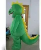 Wysokiej jakości gorący pluszowy garnitur zielony dino dinosaura kostium dla dorosłych do noszenia
