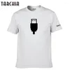 Camisetas masculinas Tarchia T-shirt Summer Man Homem de manga curta Camisa de cor pura de algodão legal Logotipo USB Momente Momente Mulheres Tee 062207