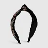 シックなエスニック刺繍ヘッドフープヘッドバンド女性のためのレトロヘアアクセサリー結び付けられたワイドブリムヘアバンドヘッドドレス