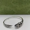 Designer Luxury Single Bangle för män och kvinnor 925 Silver Retro Anaconda är Timeadjusterbara par med samma stilarmband6975390