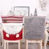 Housses de chaise 1 pièces noël classique suédois Gnome salle à manger dos élastique extensible couverture pour la décoration de fête de vacances à la maison