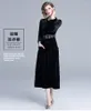 カジュアルドレス2022 Vestido Midi Midi Elegante Vestidos Cortos sexys韓国ブラックドレス女性長袖フェスティバル衣料品