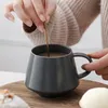 Kupalar kahve kupa seramik sevimli pembe tazas de cafe creativas tumbler bardak çift latte kahve tumbler espresso kısa içecek eşyası