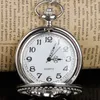 Pocket Watches Silver Running Golden Horse Quartz Watch Necklace Men Women Gifts With Fob Chain