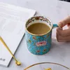 Tasses créatives en porcelaine, tasse à thé bleue de l'après-midi, Tazas, tasse à café, eau de petit déjeuner, cadeau de mariage, décoration de la maison