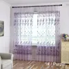 Rideau deux Style Tulle Voile porte fenêtre balcon panneau transparent écran maison chambre suspendus décor enfants #276674