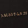 Stud Earrings Women Single Letter Earring For Fashion Jewelry 2022 Korean Personality Ring Piercing