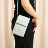 Abendtaschen Einfarbige PU-Leder Umhängetasche für Frauen 2022 Weibliche Schulter Einfache Tasche Dame Mini Berührbare Telefon Geldbörsen und Handtasche