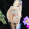 roxxxx false 3 Eyes Women Ladies Designer Quartz watches 3 Colors Whole Luxury Quartz watches Womens Diamonds wa2768