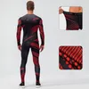 Roupas de ginástica duas peças Mãs Men Set Fitness Jerseys para treinar roupas de ciclismo de futebol camisetas longas e perneiras