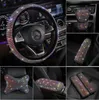 Interior Decorations Car Trim Diamond Set Handbrake Gear Safety Belt Shoulder Sleeve Drilling Grip Cover Women's Full Of Cry