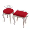 Chair Covers 1pc Dressing Table Stool Seat European Round Square Elastic Make Up Slipcover For Bedroom Living Room