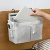 Caixas de armazenamento 1 pc feltro saco de cabeceira bolsa cama sofá tv controle remoto pendurado caddy sofá organizador titular pockets7097725