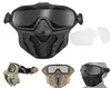 Extérieur Airsoft Shooting Face Protection Gear Tactical Paintball Mask With PC Goggles Fan NO033173209788
