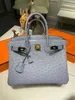 Platinum Ostrich Handbag Brand Designer Hands sacs South Africain Women's Sac Hand Manual Genuine Cuir