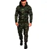 Gym Kleidung Casual Männer Sportswear Fitness Schweiß Anzug Pullover Slim Fit Hoodie Camouflage Trainingsanzüge Sets