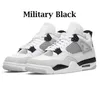 Jumpman 4 4S OG Mens Basketball Shoes Military Black Canvas Sail Oreo Red Thunder White Cement Cat Black Terts Women Womens Syneakers Size 36-47