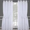 Cortina DE963-cortinas de doble capa con oscurecimiento transparente, cortina con ojal para ventana con aislamiento térmico para sala de estar