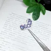 Cluster klinkt het verlovingsgeschenk Tanzanite Ring Natural Real 925 Sterling Silver voor mannen of vrouwen