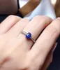 Кластерные кольца Ring Natural Real Sapphire 925 серебряный серебряный серебряный