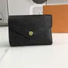 Med Box M41938 Emboss Victorine Fold Short Wallet Black Navy Red Cowhide Pures Designer Luxury Clutch Bags Women Business CRE210B