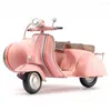 Decorative Figurines Retro Italy Style Handmade Metal Motorcycle Model Manual Home Decoration Art And Crafts For Birthday