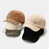 Outdoor Warm Winter Cap Lambs Wool Thicken Baseball Cap Women Girls Solid Adjustable Hip-Hop Hat Visor Gift