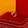 Love Vint Ring Classic Luxury Designer Jewelry Мужские и женские кольца Titanium Steel Letter Double Band Size 5-11
