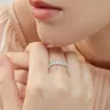 Cluster anneaux 4.5ct d Color Moissanite 925 Femme argentée sterling anneau brillant banquet de fête à la mode fine bijoux cadeau