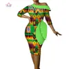 Abiti casual per le donne Vestidos Tasel Elegante abito Ankara dashiki Taglie forti Abbigliamento africano con spalle scoperte WY3686