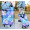 Storage Bags Folding Shopping Bag Women's Big Pull Cart For Organizer Portable Buy Vegetables Trolley On Wheels The Ma