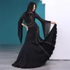 Stage Wear Sexy Women Dancers Belly Dance Dress Female Robe Performance Persperctive Mesh Clothing Bellydance Costumes Dancing Cloth