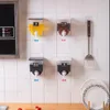 Бутылки для хранения домашний кухонный организатор на стену прозрачный приправочный резервуар может количественно утечка масляного горшка соевого костюма
