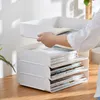 New Desktop File Tray Organizer A4 Document Paper Rack Plastic Book Shelf Storage Holder Office Stationery Box