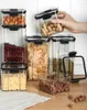 Storage Bottles Stackable Airtight Food Container Set Plastic Sealed Jar Multigrain Beans Spices Box Kitchen Fridge Organizer