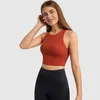 L-169 High Neck Tank Top Light support Yoga Tops Quick-Drying Training Top with Removable Cups Soft Against Skin Sports Vest Fitne276M