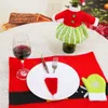 Servilleta de mesa, 10 Uds., bolsa de soporte para vajilla, cocina, sombrero de Navidad, accesorios de decoración para el hogar, adornos 2022