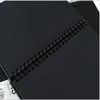 Black Card Book A4 120 Pages Black Card Paper Inner Page Coil Book Graffiti A3 Photo Album DIY Black Sketchbook Notebook